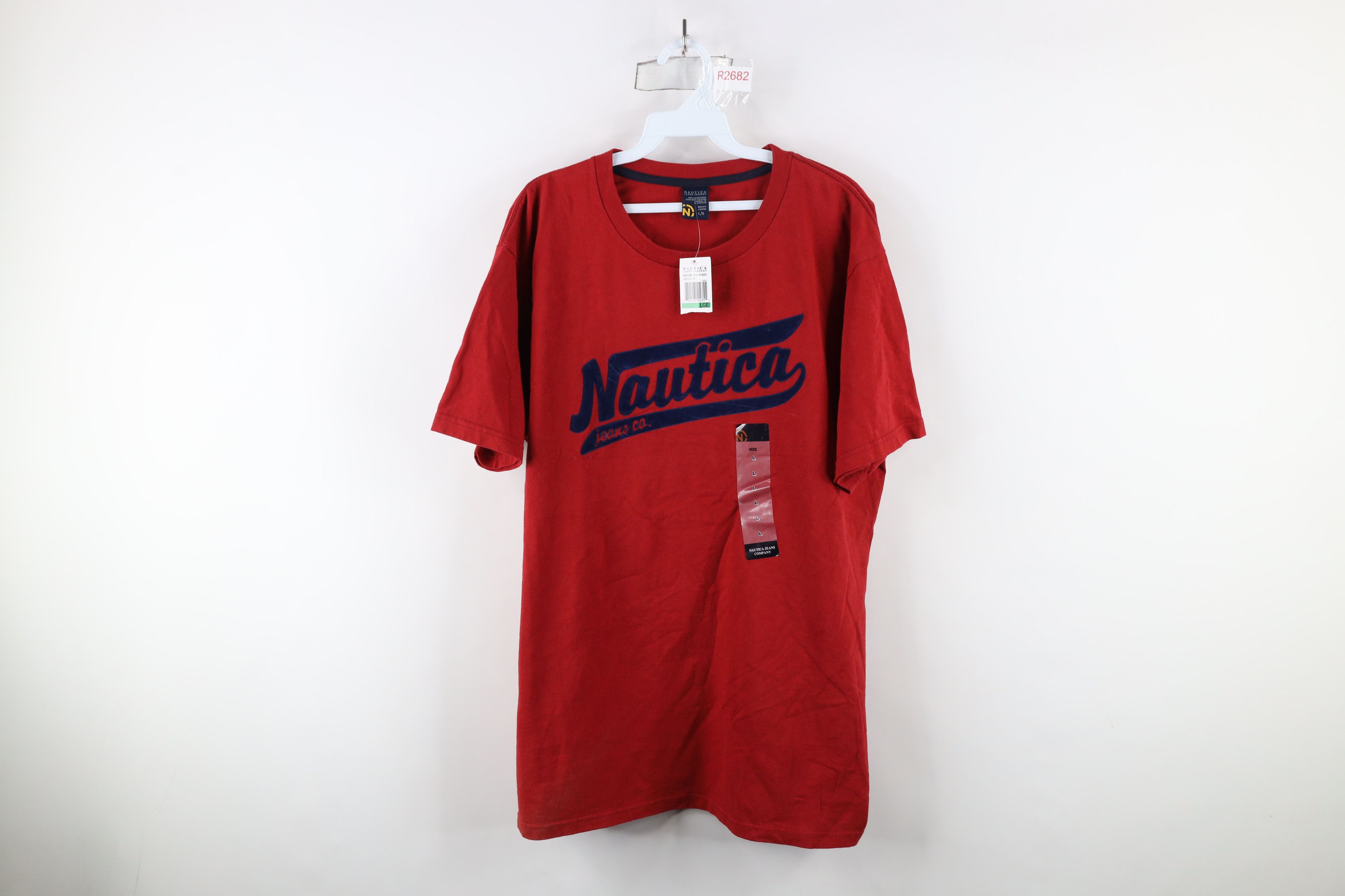 Nautica × Vintage Deadstock Vintage 90s Nautica Script Short Sleeve T-Shirt Size US L / EU 52-54 / 3 - 1 Thumbnail