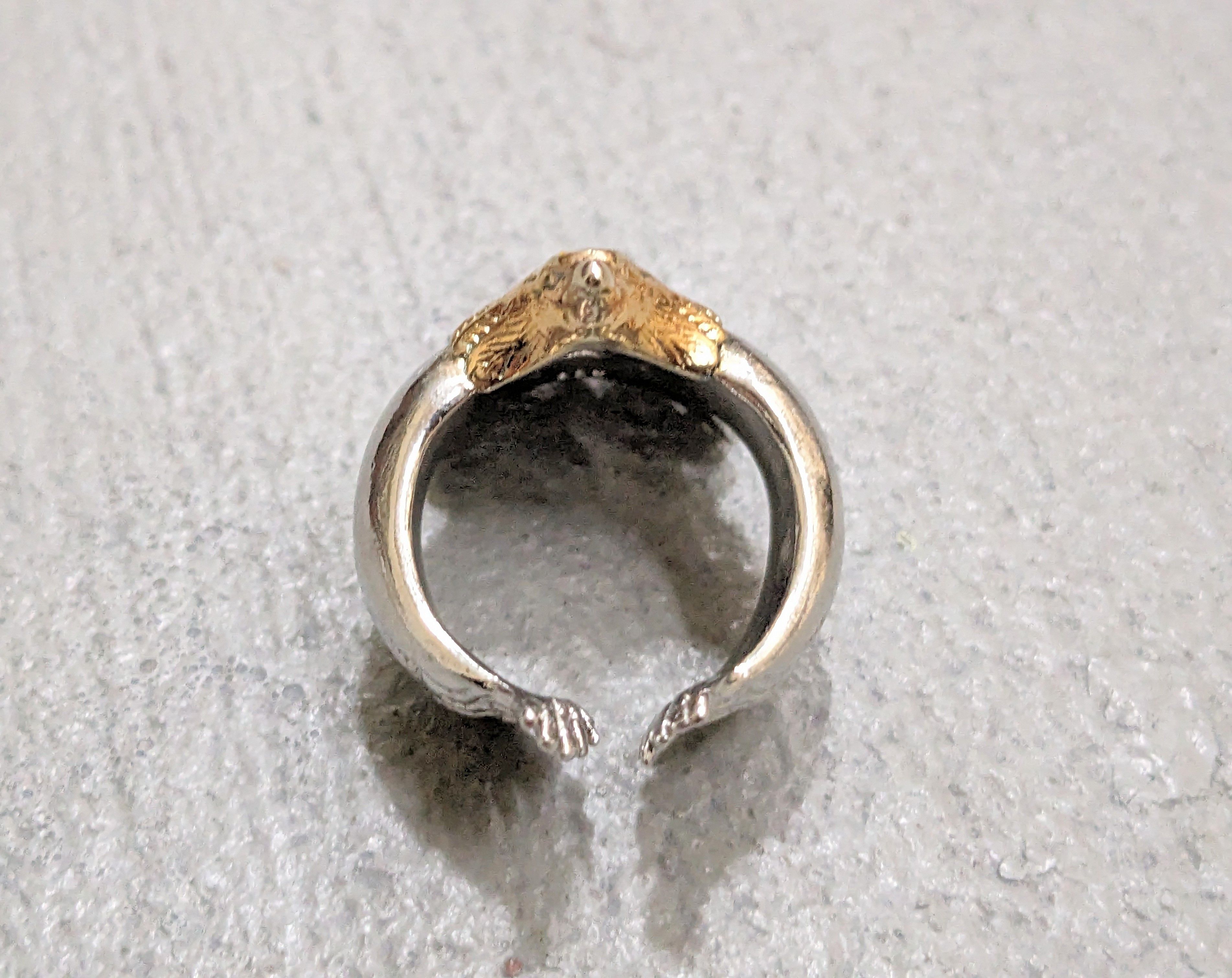 Jewelry Stainless Steel Ring Eagle Size 9 Gold Two-tone USA Size ONE SIZE - 7 Thumbnail