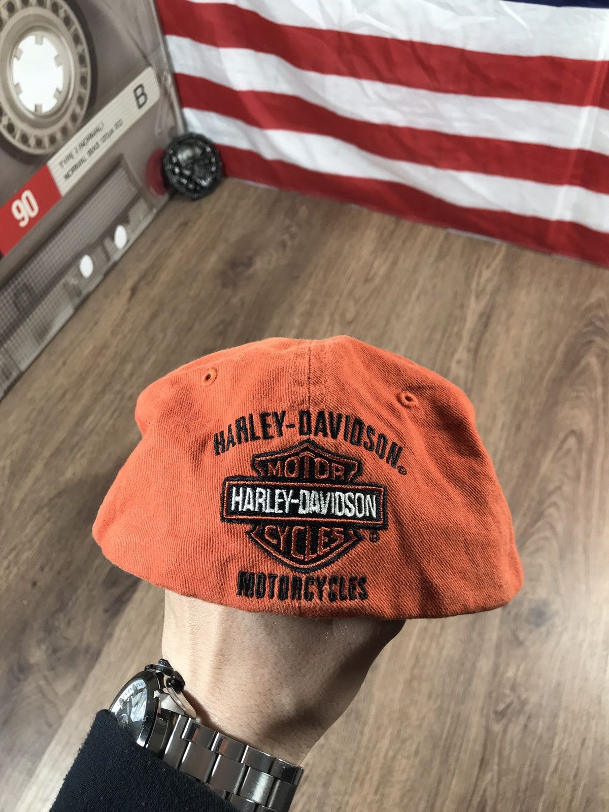 Harley Davidson × Vintage Vintage Harley Davidson Motor Cycles Cap Size M Size ONE SIZE - 5 Thumbnail