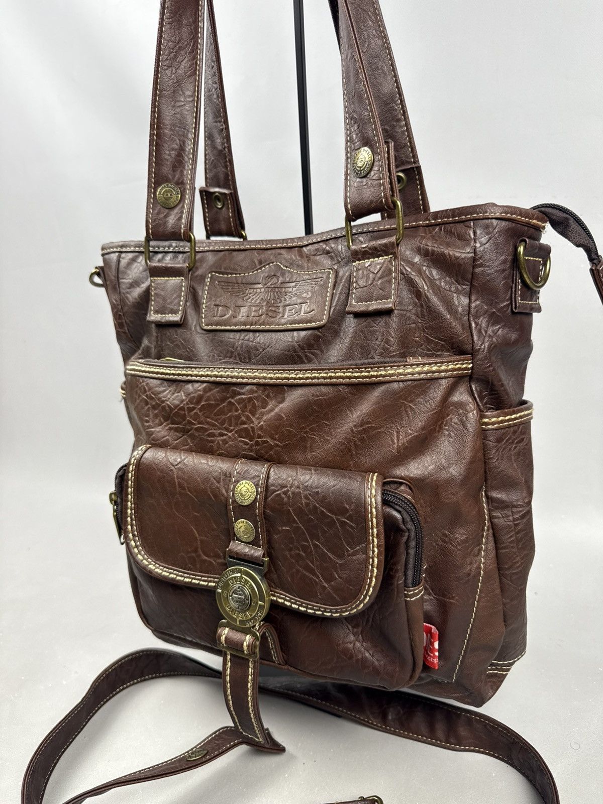 Diesel Diesel crossbody handbag vintage leather brown model 90s Size ONE SIZE - 4 Thumbnail