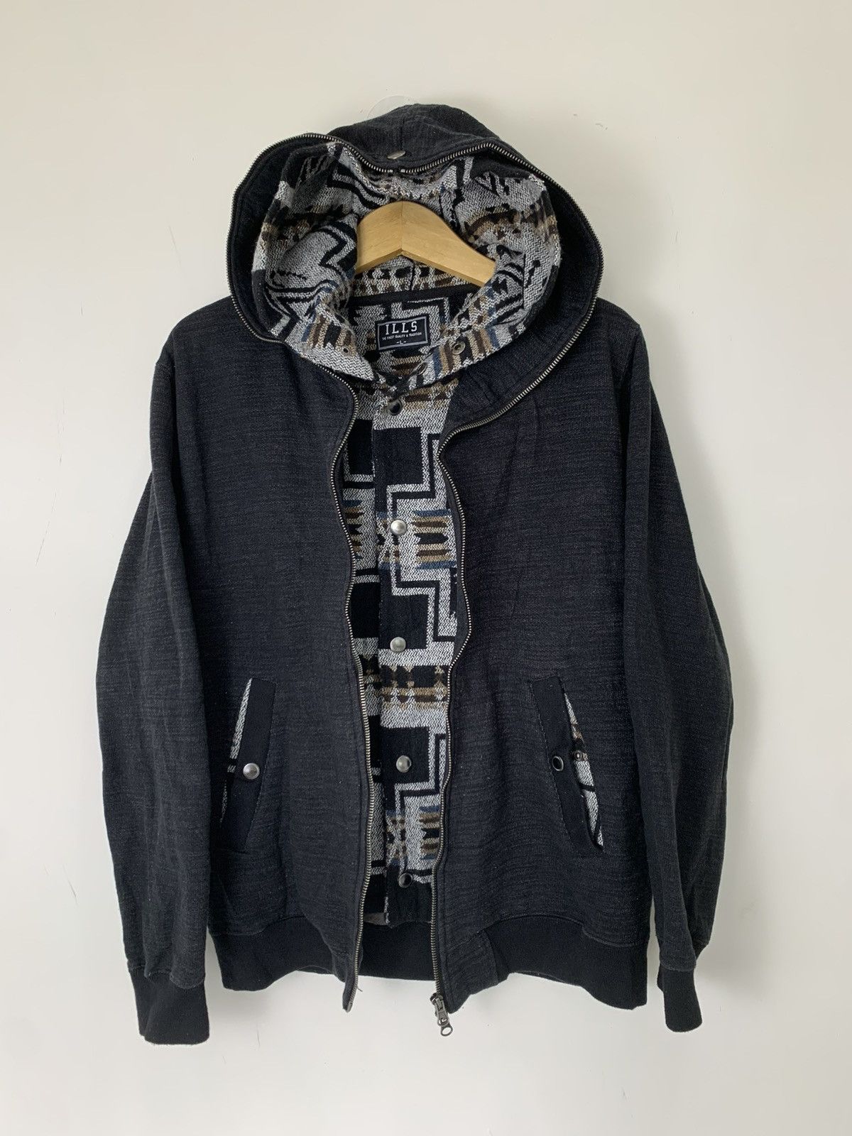 Japanese Brand ILLS double layer hoodie japan Size US M / EU 48-50 / 2 - 2 Thumbnail