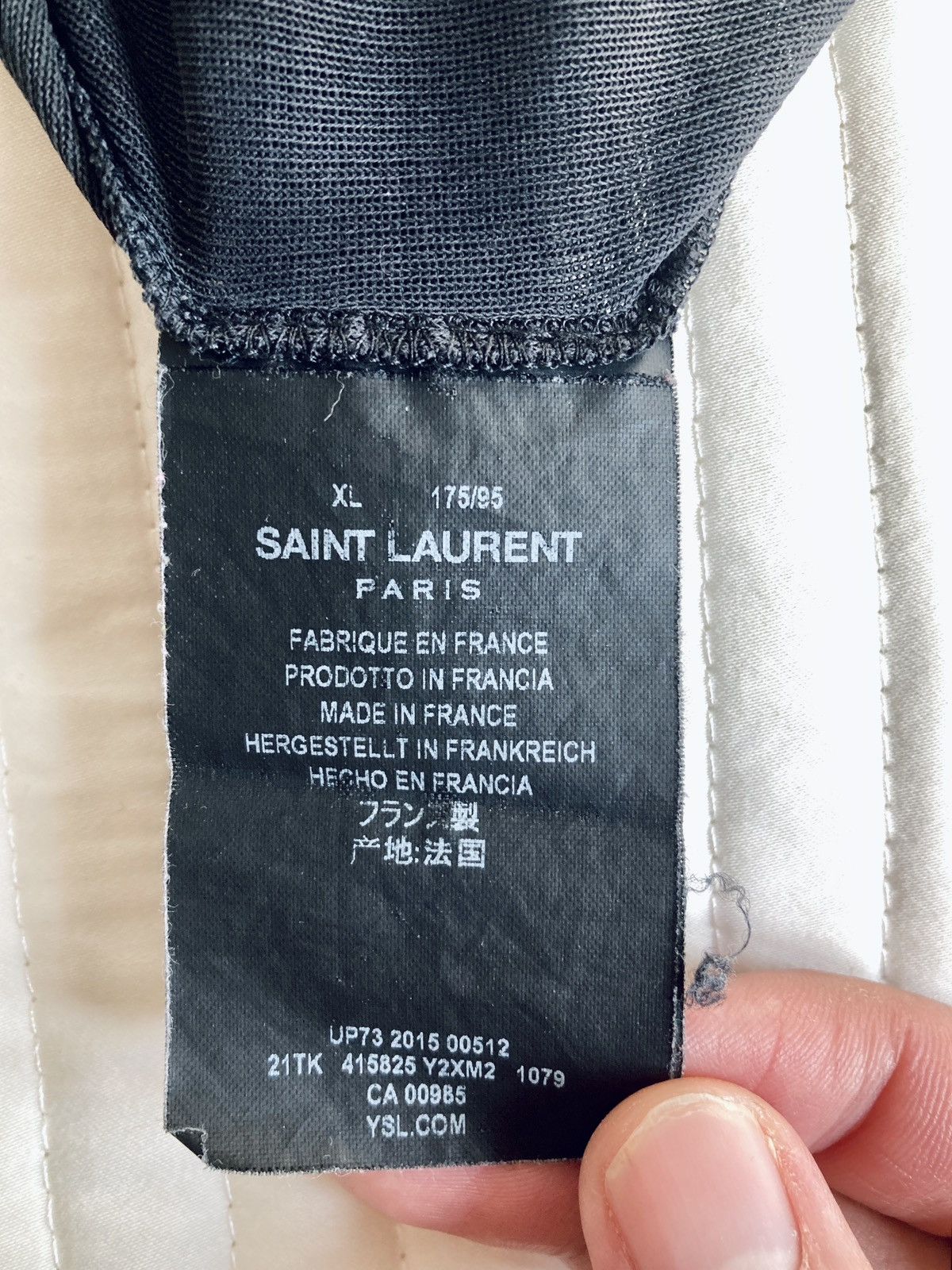 Saint Laurent Paris Saint Laurent Paris by Hedi Slimane 16SS Runway Silk Tee Size XL / US 12-14 / IT 48-50 - 6 Thumbnail