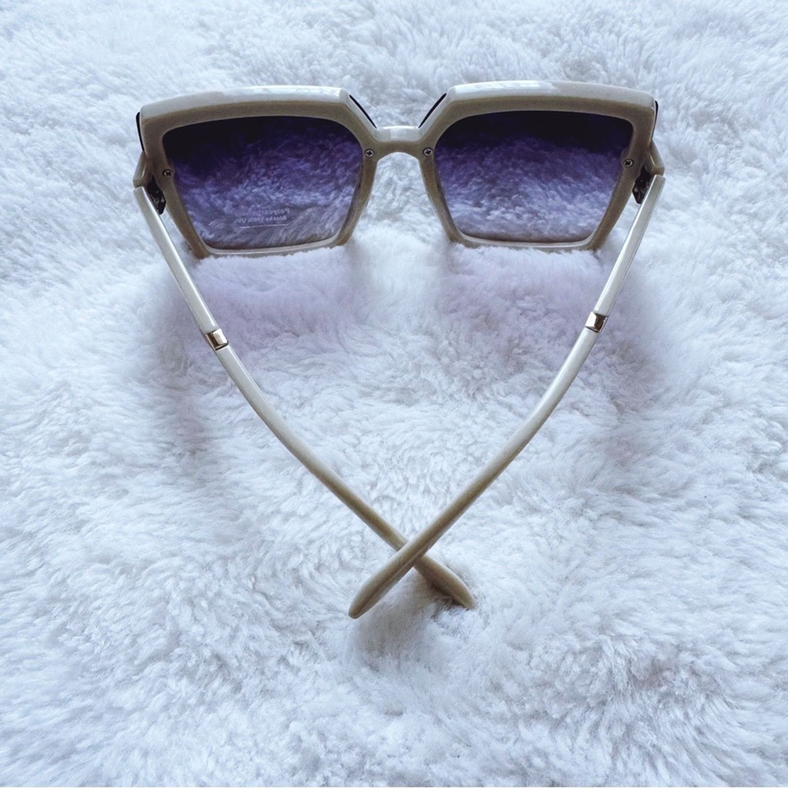 Other Gloria Cream Square Oversized Sunglasses Size ONE SIZE - 8 Thumbnail