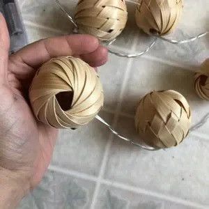 Other Woven Wooden Ball Light Up Garland 45” long Size S / US 4 / IT 40 - 2 Thumbnail