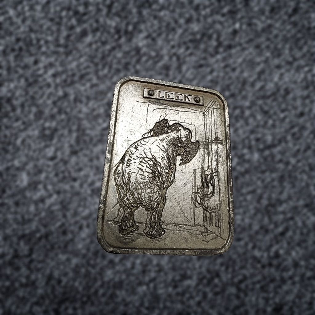 Vintage VTG Bergamot Brass Works LEEK Elephant Bathroom Urinal Belt Buckle Mens Belt Buckle Pewter 1970s Rockabilly Artwork Funny Size ONE SIZE - 1 Thumbnail
