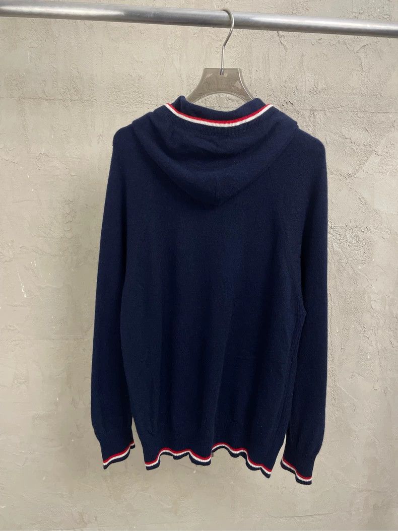 Thom Browne Thom browne Dark blue rare color stripe pure cashmere zippe Size US L / EU 52-54 / 3 - 2 Thumbnail