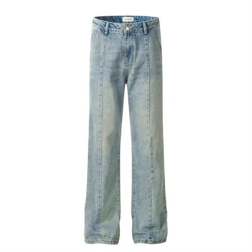 VIBE Men's punk patchwork loose distressed washed casual jeans Size US 32 / EU 48 - 1 Preview