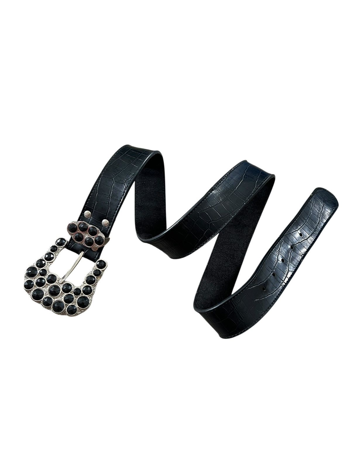LOWBOX Lowbox 🇯🇵 Crocodile Pattern Leather Belt Size 34 - 1 Thumbnail