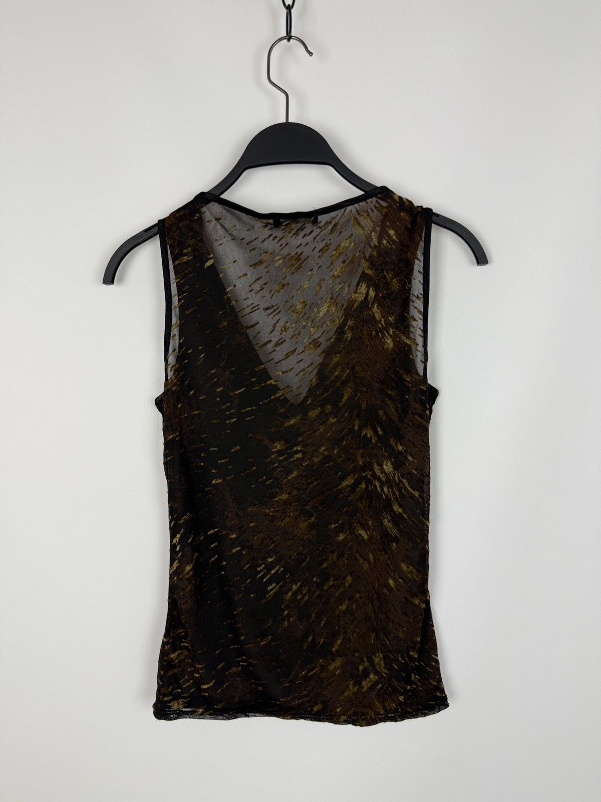 Morgan De Toi Y2K Vintage Morgan De Toi Sheer Velvet Printed Tank Top Size M / US 6-8 / IT 42-44 - 6 Thumbnail