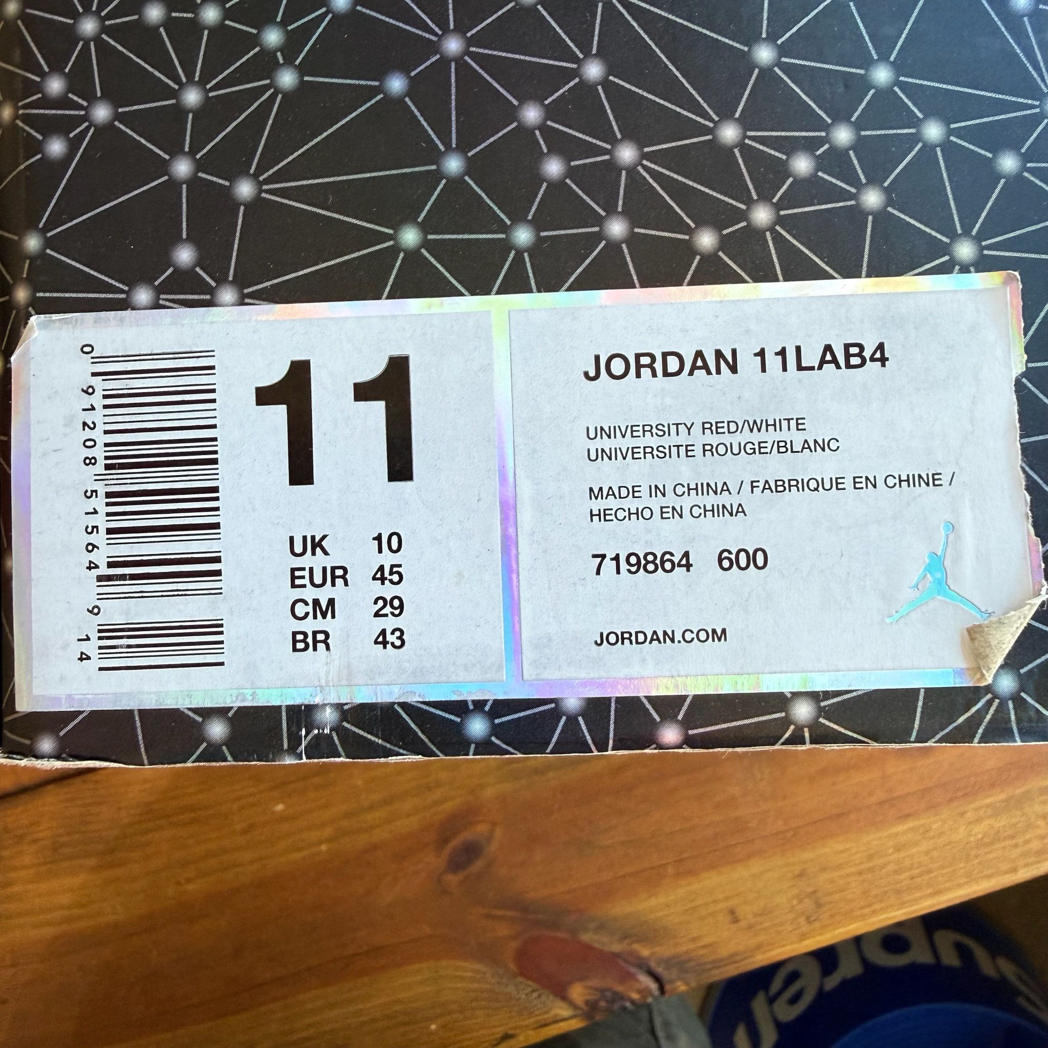 Jordan Brand Air Jordan 4 Retro 11Lab4 - Red - 719864-600 Size US 11 / EU 44 - 13 Thumbnail
