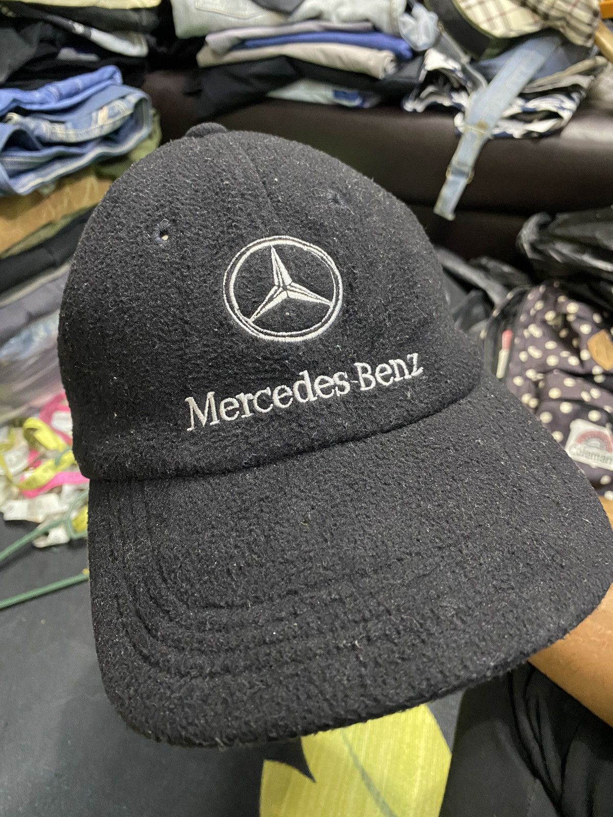 Mercedes-Benz Vintage Mercedes Benz Fleece Hat Size ONE SIZE - 1 Thumbnail