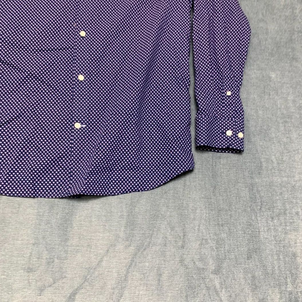 Banana Republic Banana Republic Dress Shirt Mens Large Blue Printed Cotton Non Iron Slim Fit Size 42R - 2 Thumbnail
