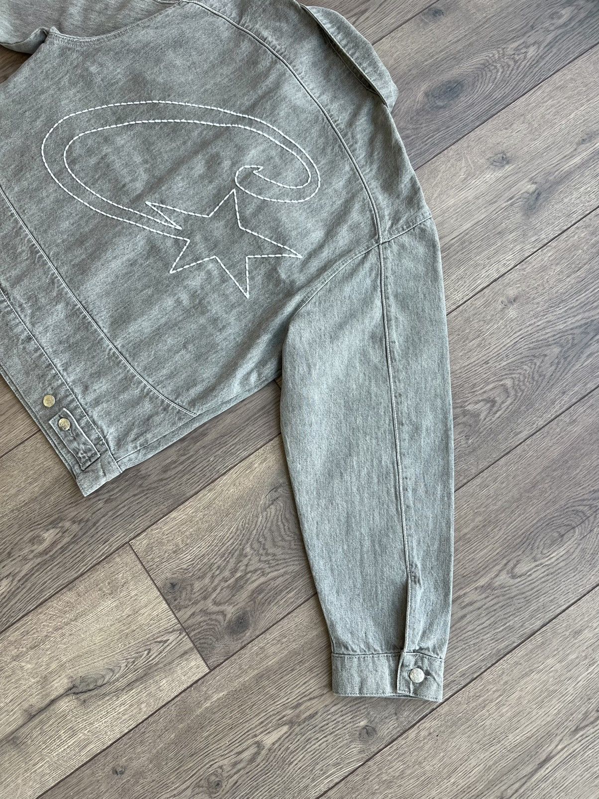 Corteiz Sample Corteiz C-Star Gray Denim Jacket Medium Size US M / EU 48-50 / 2 - 13 Thumbnail