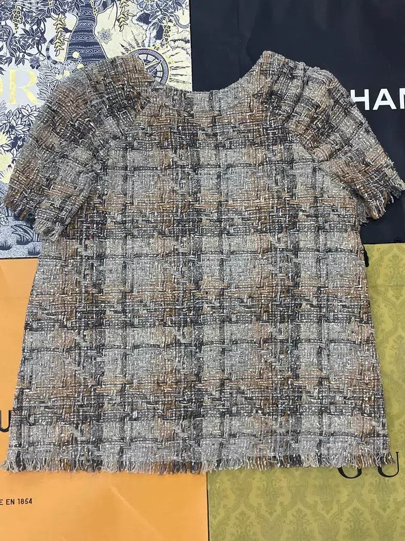 Chanel Chanel Greek series V-neck tassel tweed short sleeves Size XS / US 0-2 / IT 36-38 - 3 Thumbnail