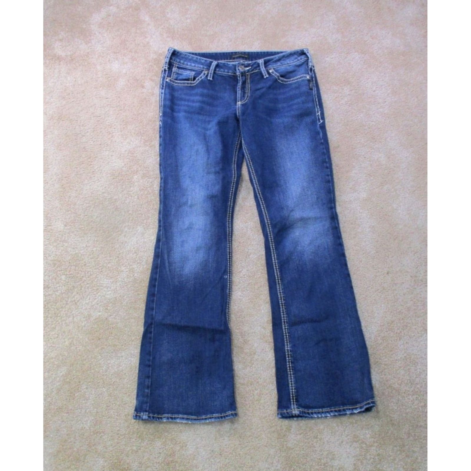 Silver Jeans Co. Silver Jeans Suki Bootcut Jeans Women's 29x31 Blue Denim Stretch Slim 5-Pocket Size 29" - 2 Thumbnail