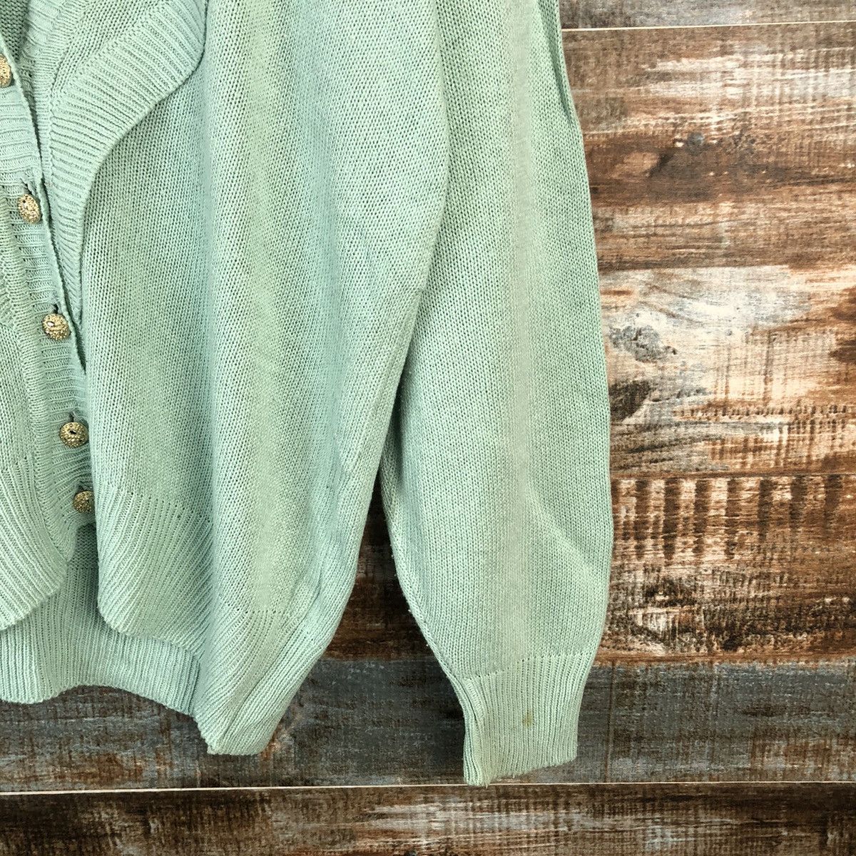 Japanese Brand Japanese Brand Green Cardigan Knitwear #A1360 Size XL / US 12-14 / IT 48-50 - 8 Thumbnail