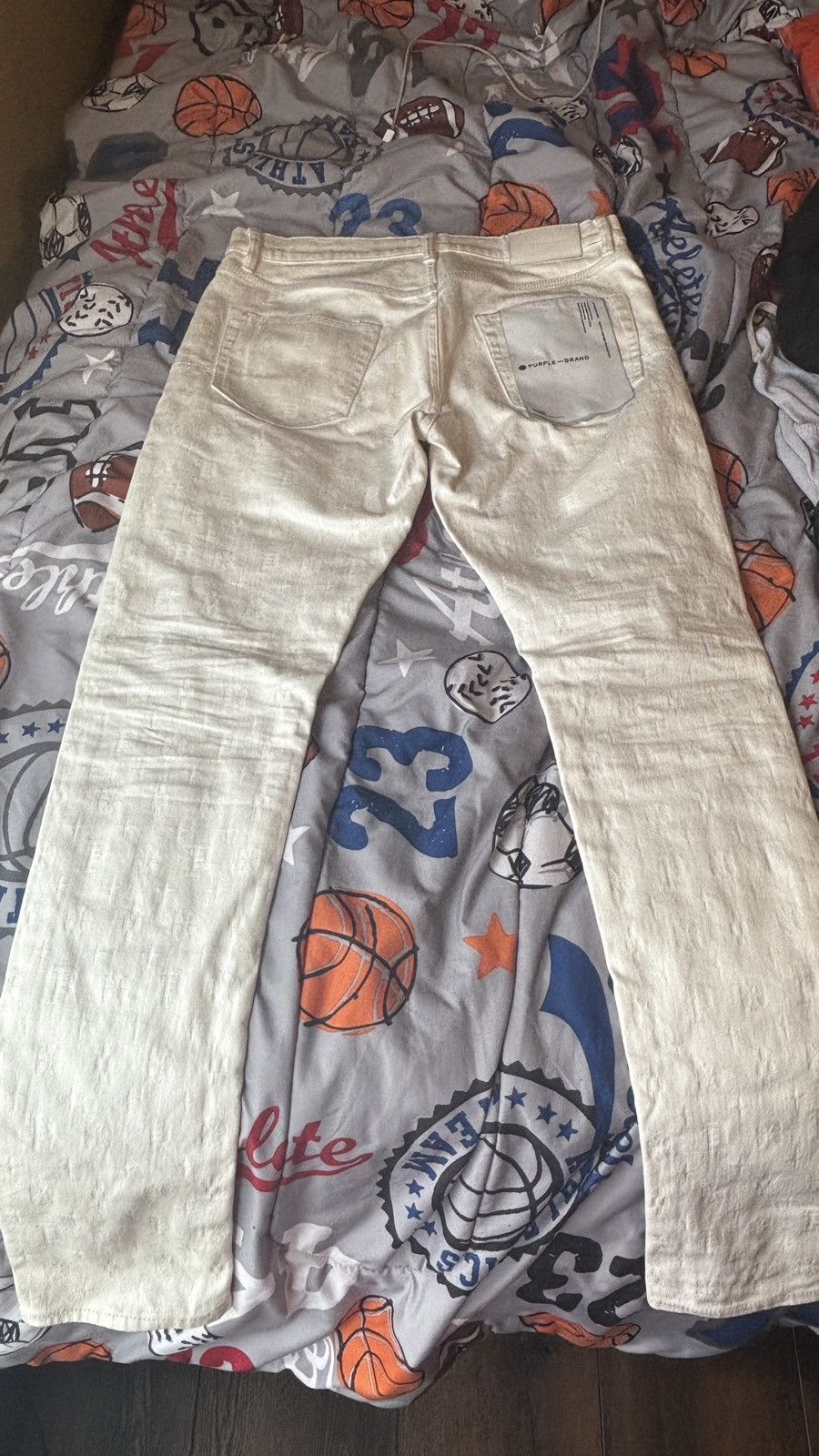 Purple Brand White Jacquard Monogram Purple Jeans Size US 28 / EU 44 - 1 Thumbnail