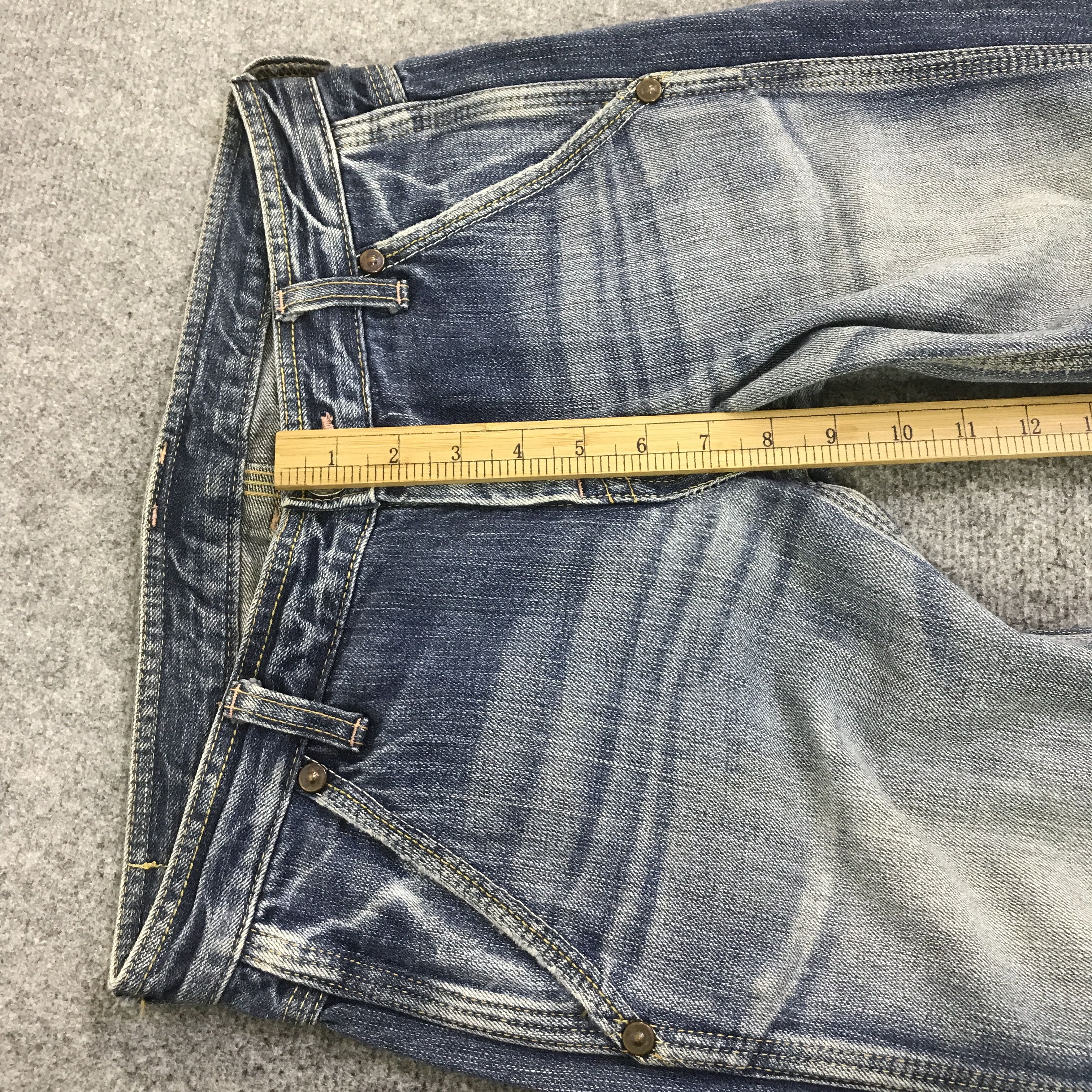 Japanese Brand BAGGY JOHN BULL JAPANESE BRAND DISTRESSED DENIM K118B20 Size US 32 / EU 48 - 8 Thumbnail