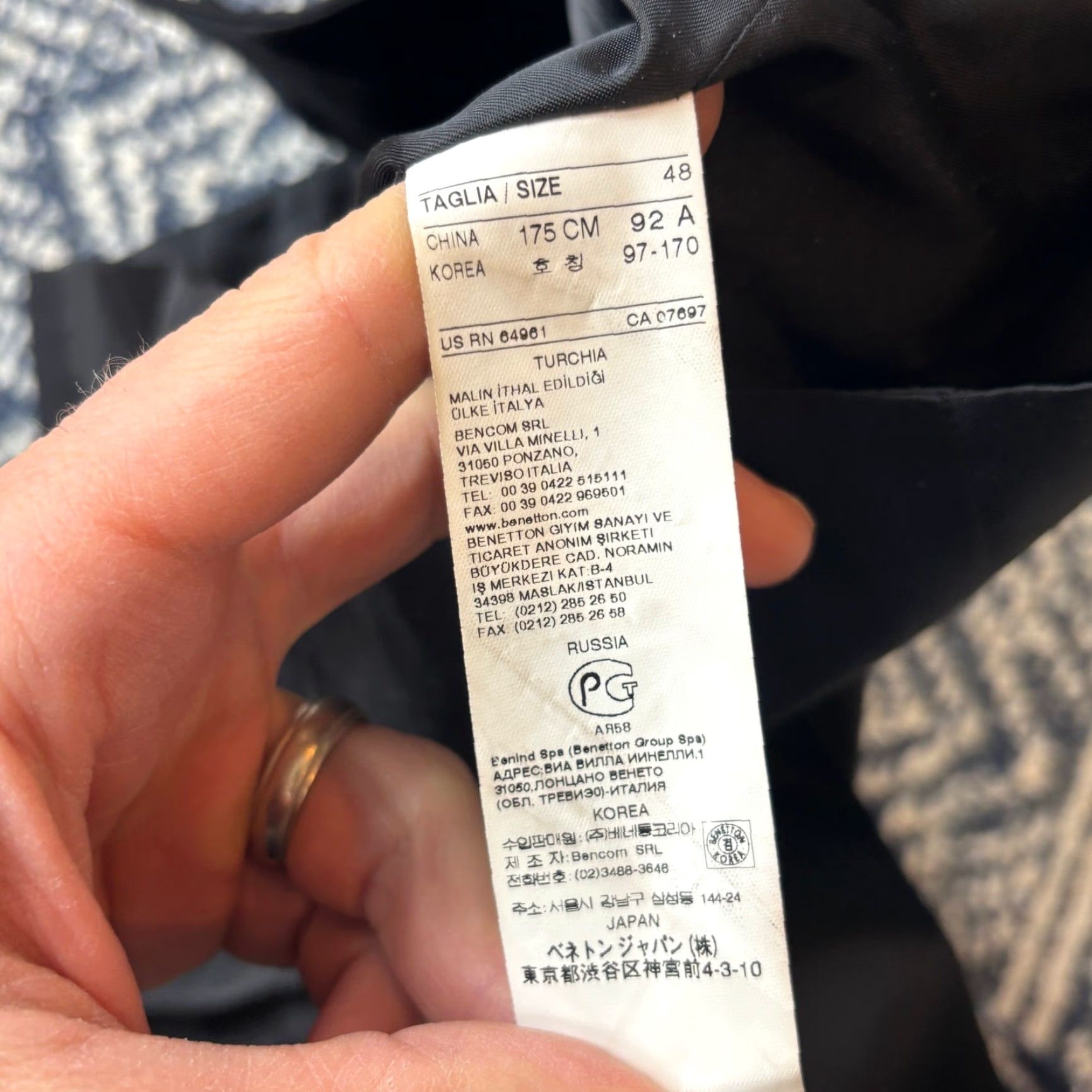 United Colors Of Benetton VEST United Colors of Benetton Mens US38 Black Wool V Neck 5 Button Vest Size US XXS / EU 40 - 5 Thumbnail