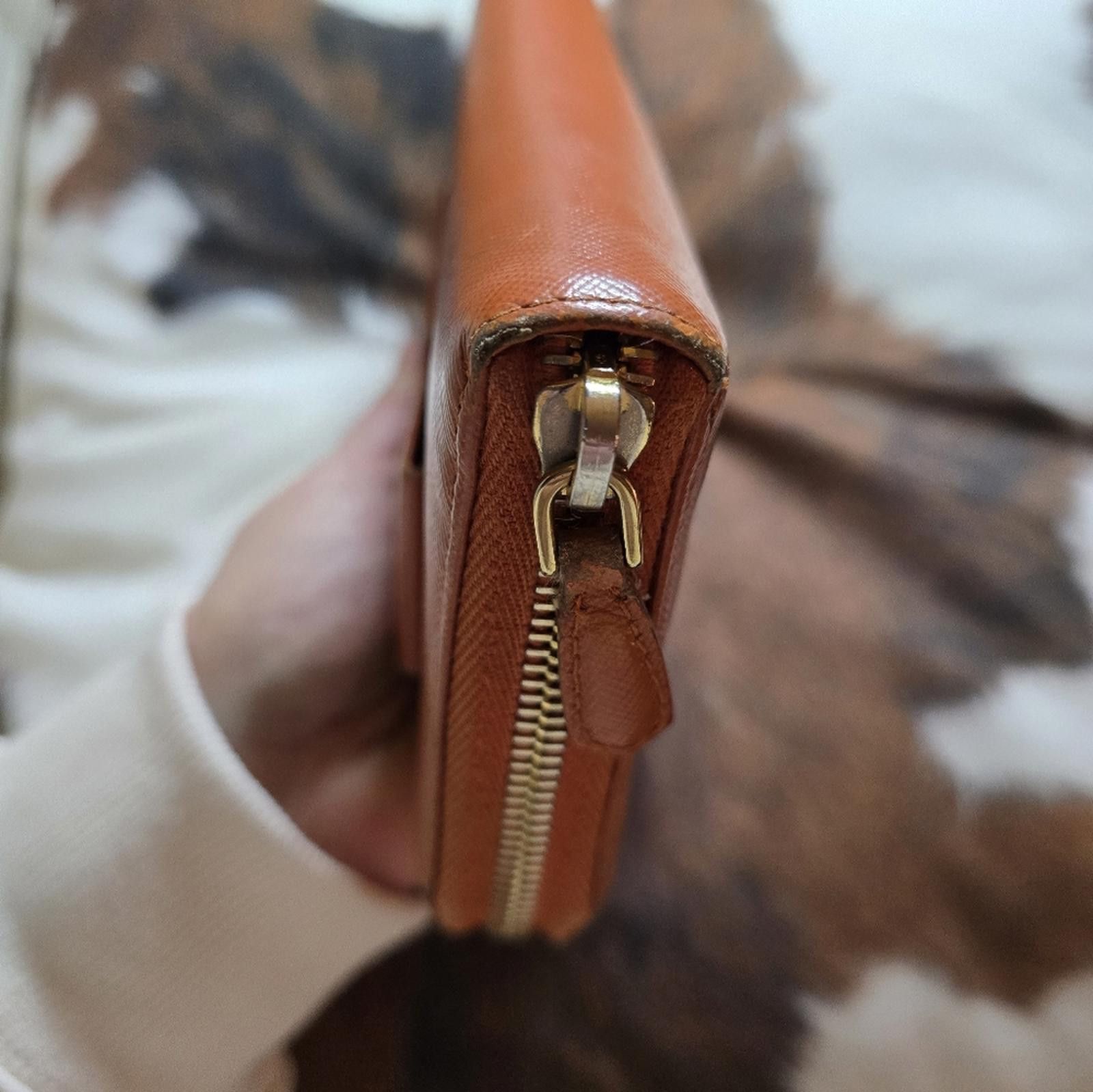 Prada Authentic Orange Prada Zip Wallet Size ONE SIZE - 8 Thumbnail