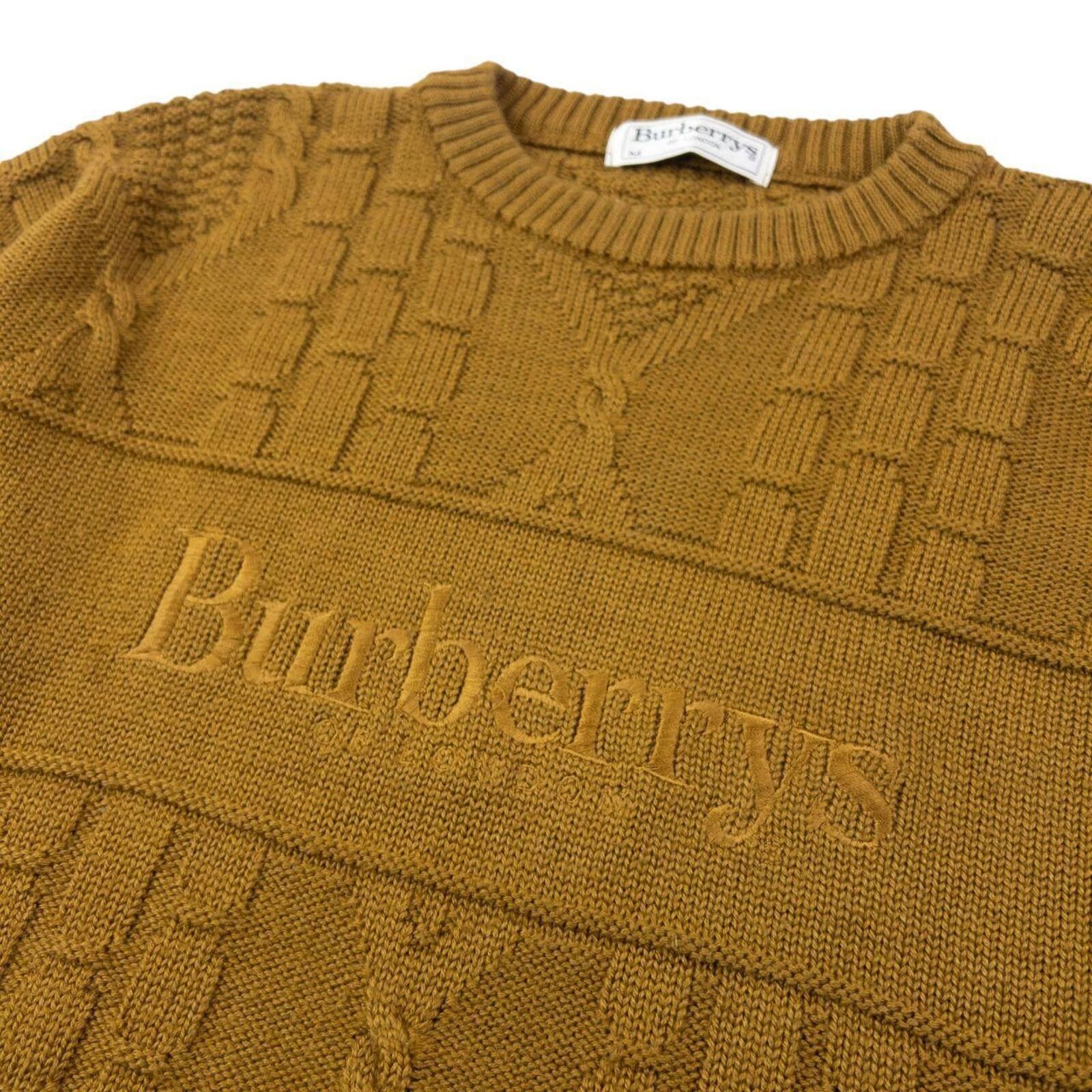 Burberry Vintage 90s Burberry Embroidered Cable Knit Jumper Size M Size US M / EU 48-50 / 2 - 5 Thumbnail