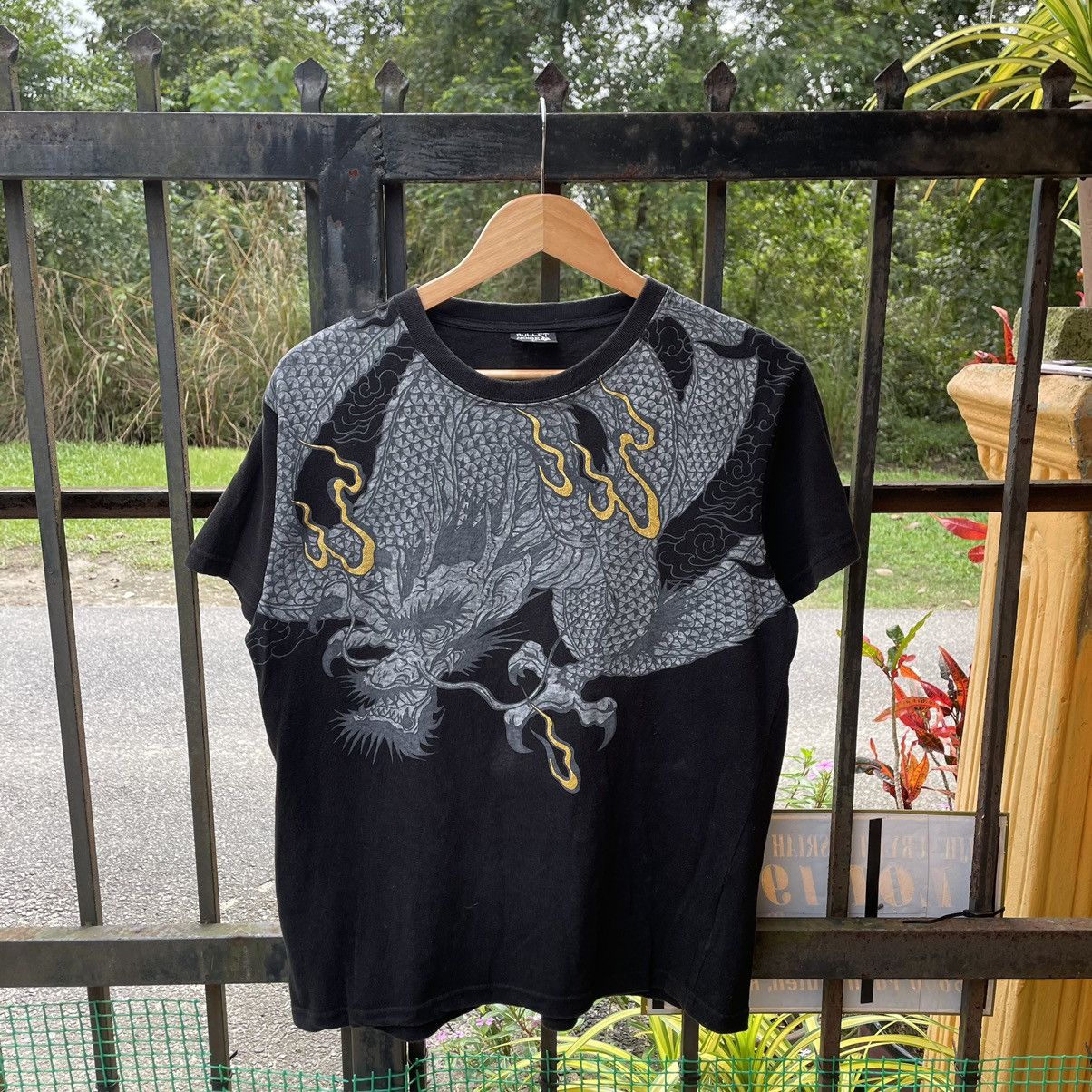 Japanese Brand × Vintage 🔥🇯🇵Bullet Noise Big Motive Dragon Sukajan Styles Tee Size US M / EU 48-50 / 2 - 1 Thumbnail