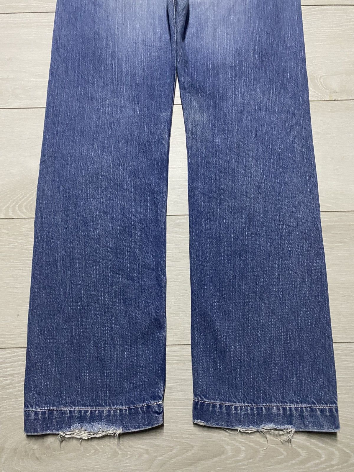 Vintage Japanese Brand Faded Wash Distressed Slim Straight