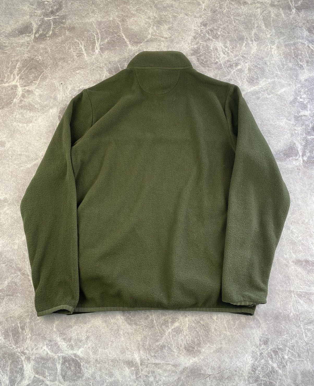 Barbour Barbour Olive Green Light Fleece Jacket With Leather Logo Size US M / EU 48-50 / 2 - 8 Thumbnail
