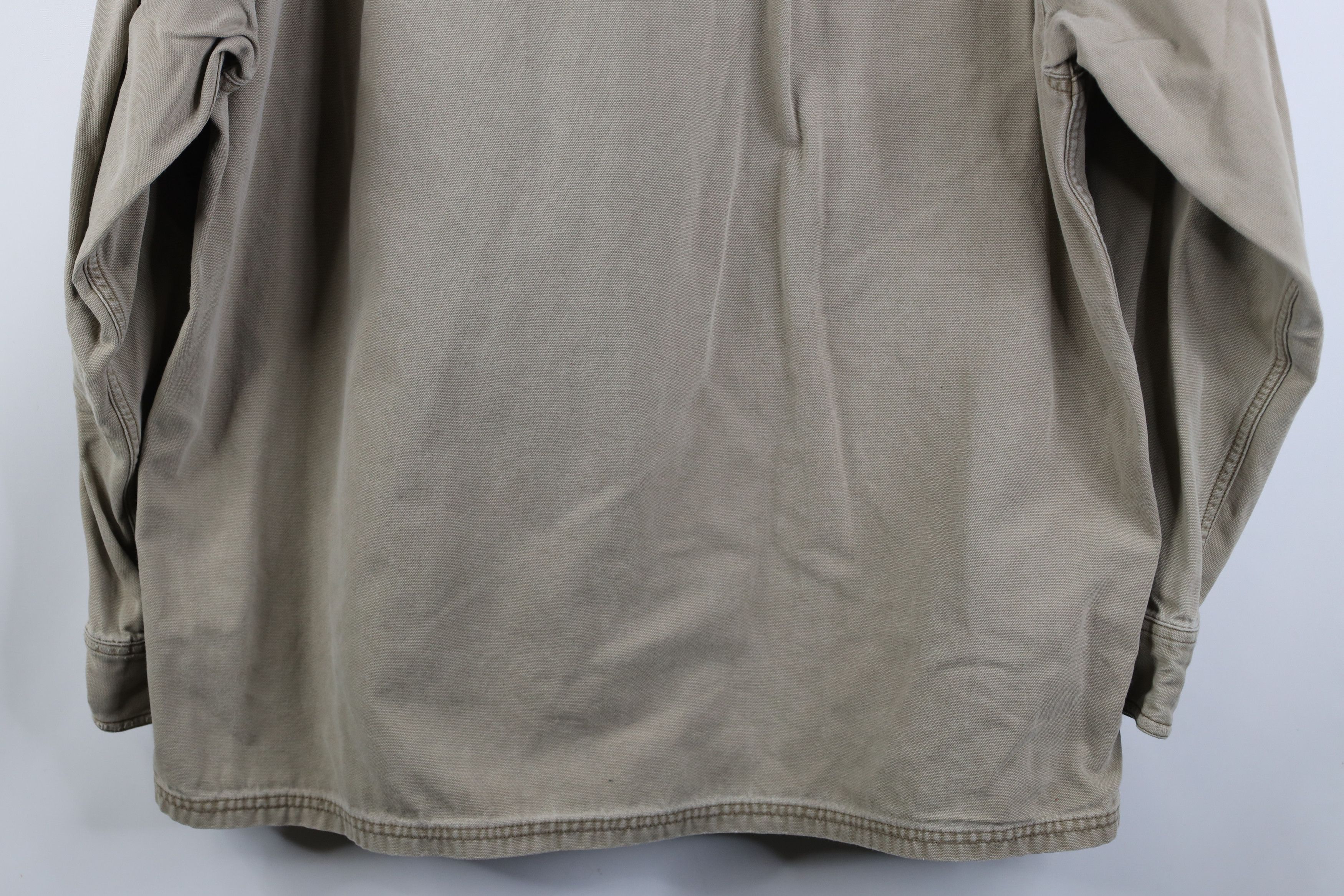 Gap Vintage 90s Gap Heavyweight Collared Button Shirt Beige Size US M / EU 48-50 / 2 - 11 Thumbnail