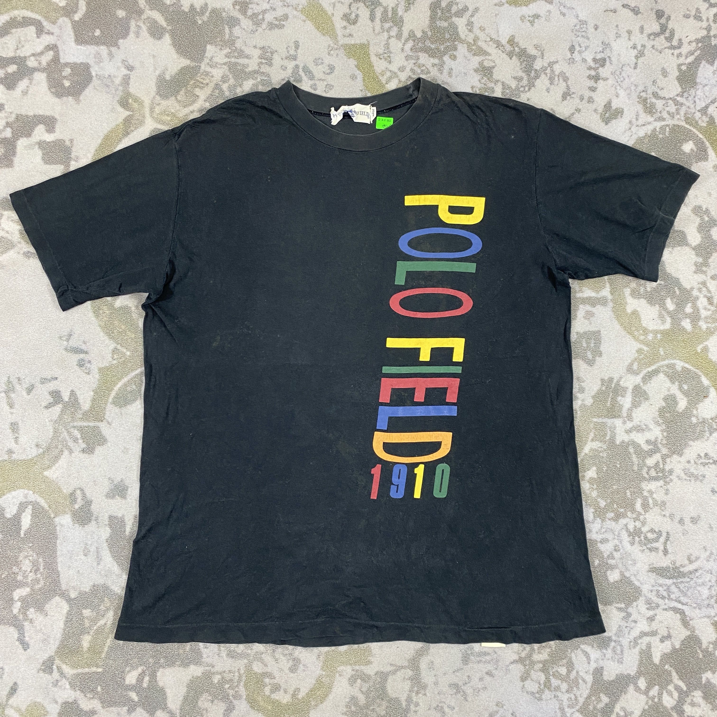 Polo Ralph Lauren Vintage Polo Field Multicolour Spell Out Large Tee -B031 Size US L / EU 52-54 / 3 - 1 Thumbnail