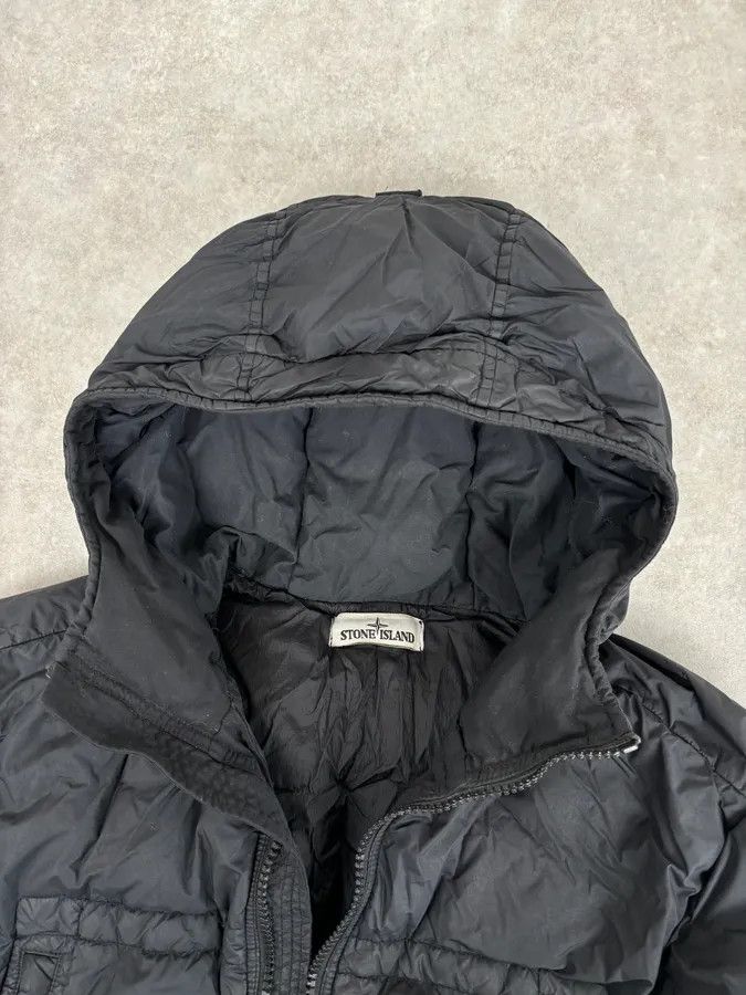 Stone Island AW2017 Stone Island Black Dyed Crinkle Reps Black Hooded Puffer Jacket Size US L / EU 52-54 / 3 - 9 Thumbnail