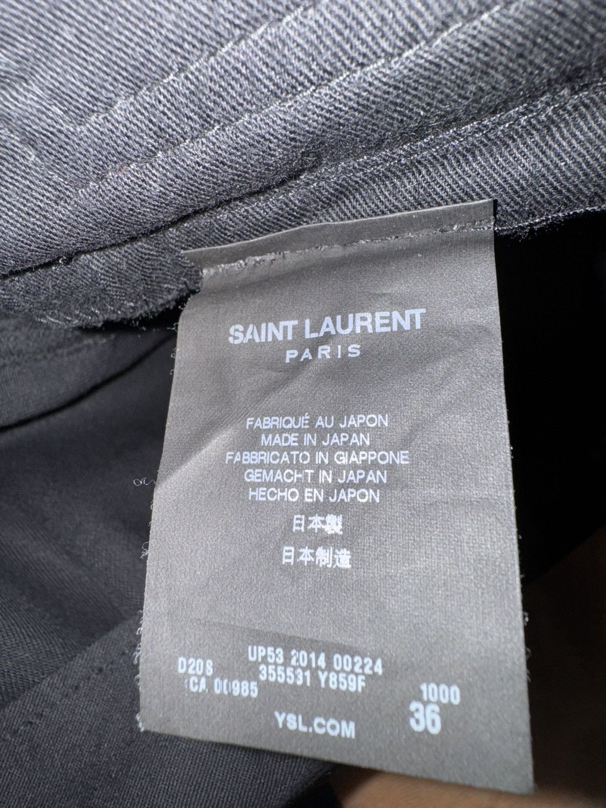 Saint Laurent Paris Saint Laurent Paris D01 Slimane– Black Denim – Made in Japan Size US 36 / EU 52 - 7 Thumbnail
