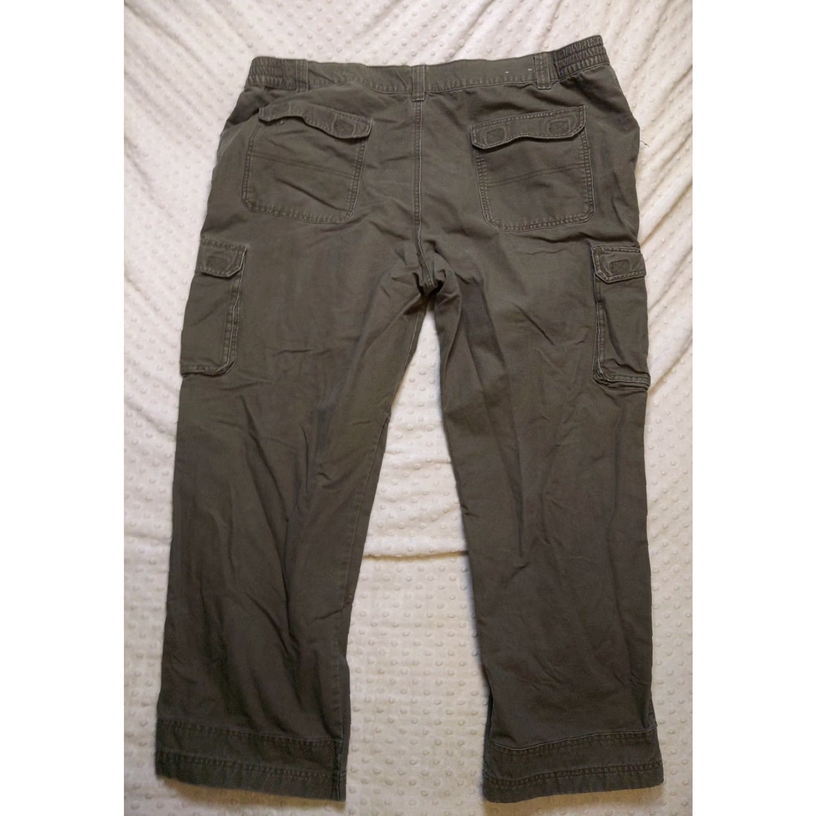 Vintage Redhead Field Tested Pants, 48x32, Gray Cotton Canvas Cargo, Regular, Button Zip, Cargo Pockets, Men Size US 32 / EU 48 - 6 Thumbnail