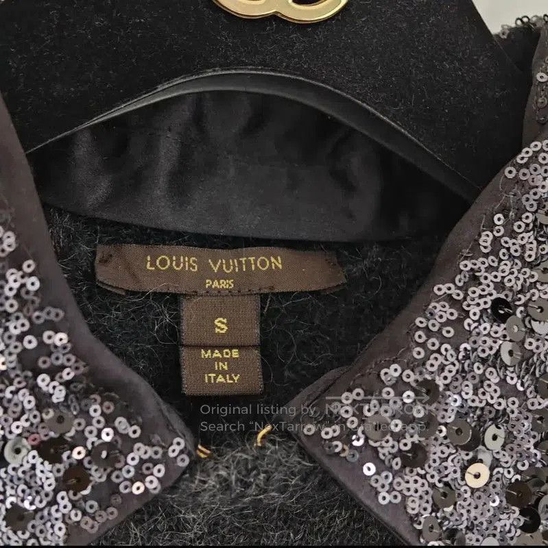 Louis Vuitton Louis Vuitton Gray Wool Knit Short Sleeve Sweater . Size S / US 4 / IT 40 - 8 Thumbnail