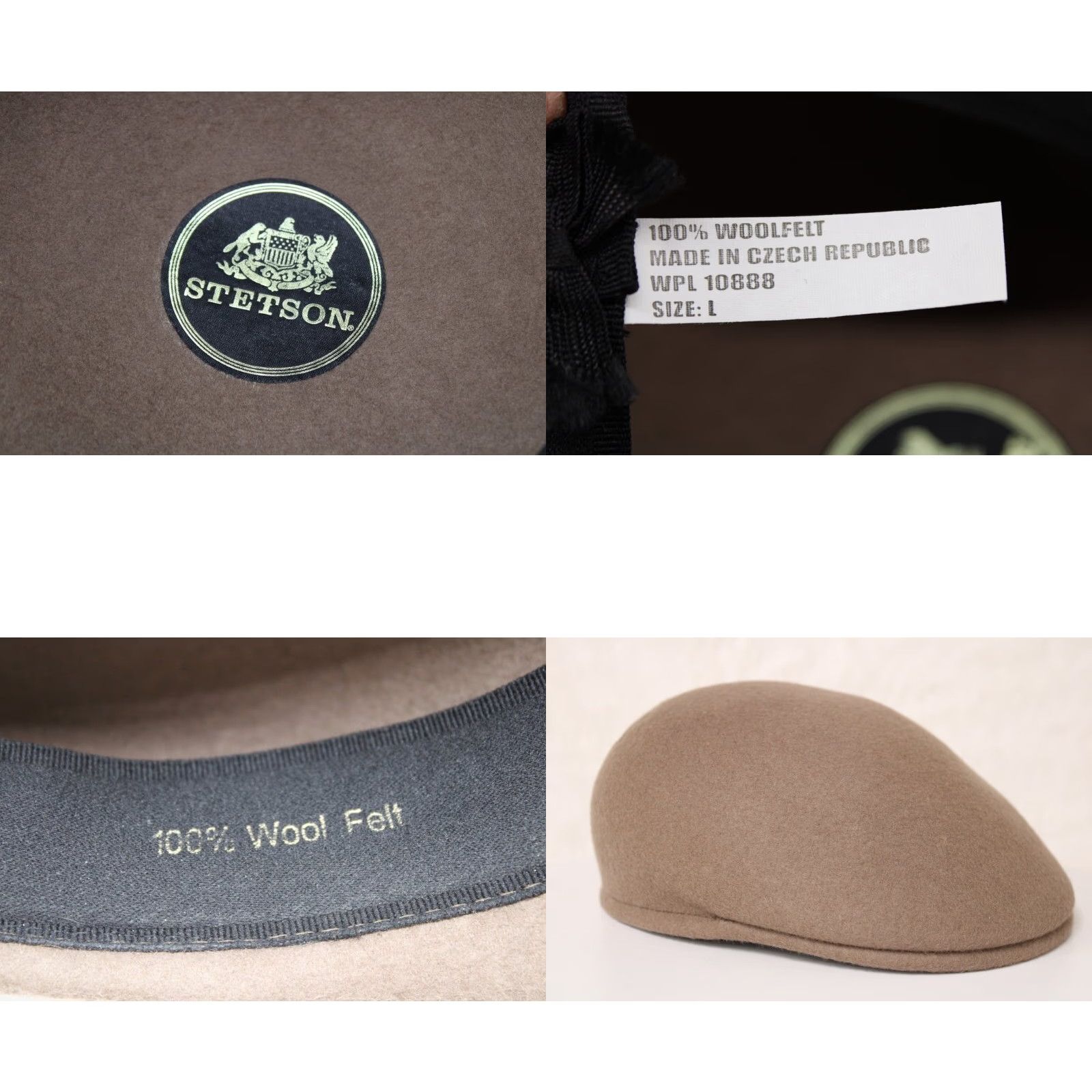 Stetson Vintage Stetson Cabbie Hat Felt Wool Light Brown Paperboy Gatsby Men's Size L Size ONE SIZE - 8 Thumbnail