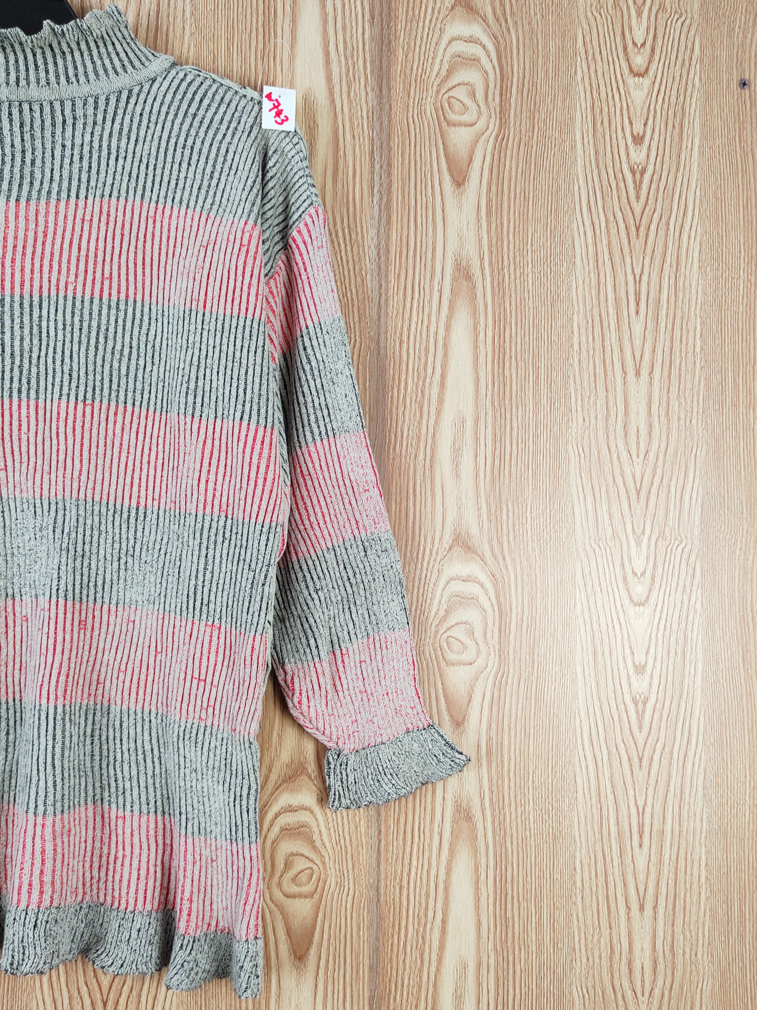 Vintage DL Peeress Mesh Net Striped Knit Like Kurt Cobain #W743 Size M / US 6-8 / IT 42-44 - 9 Thumbnail