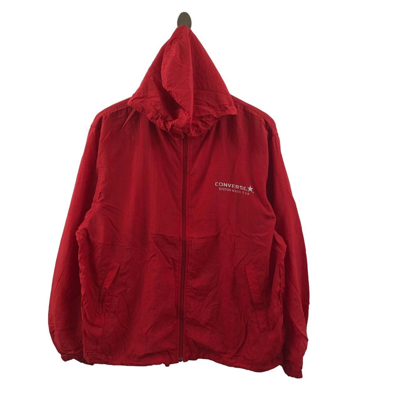 CONVERSE BOSTON USA All Star Red Hoodie Jacket Windbreaker