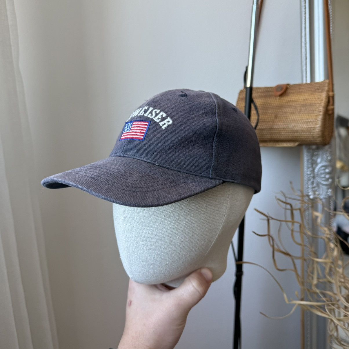 Budweiser 🍺Faded Vintage 90s Budweiser beer cap Cotton trades Dad hat Size ONE SIZE - 1 Thumbnail
