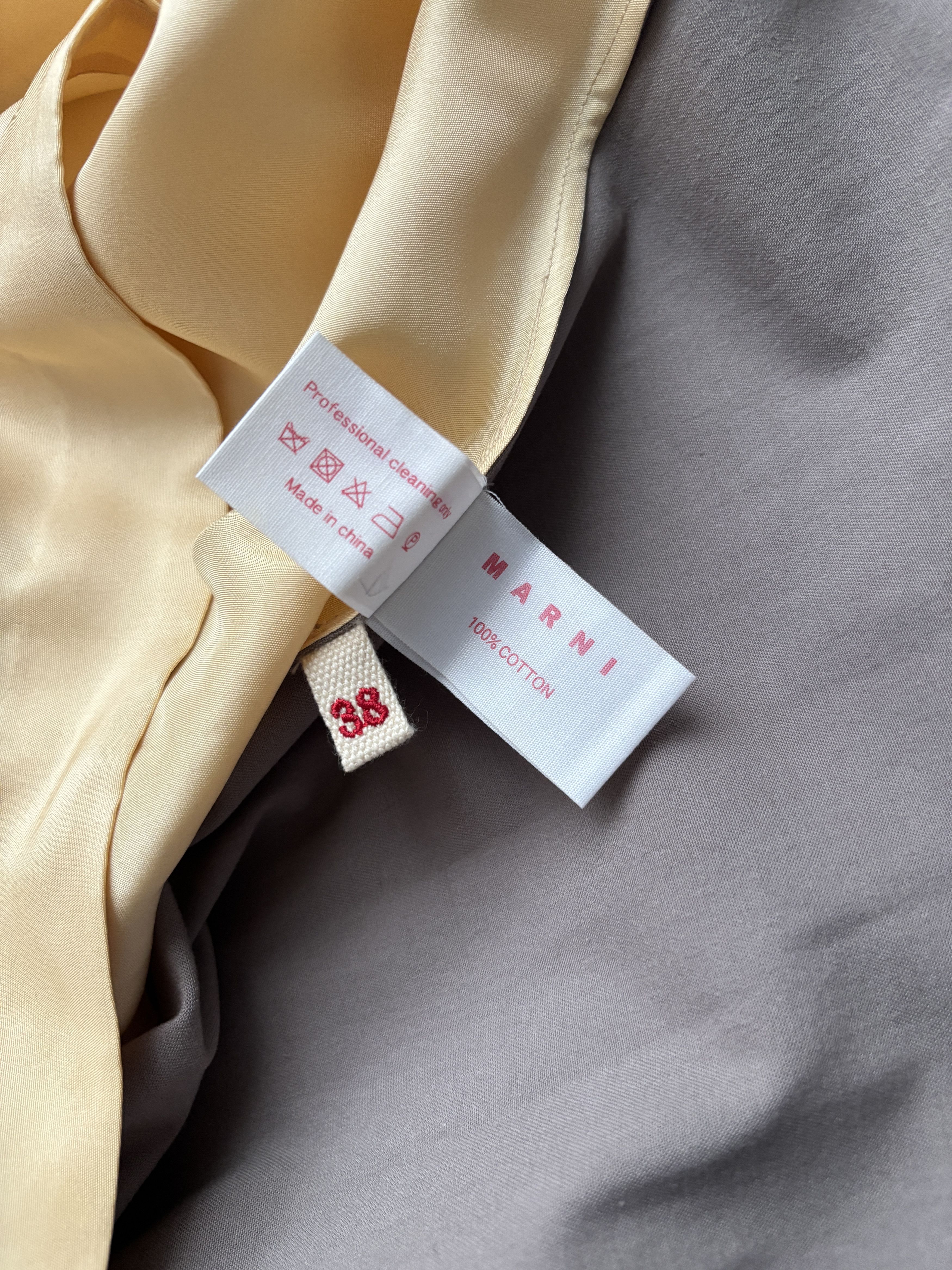 Marni ⚡️QUICK SALE⚡️Marni Brown with Yellow Silk Dress Size M / US 6-8 / IT 42-44 - 5 Thumbnail
