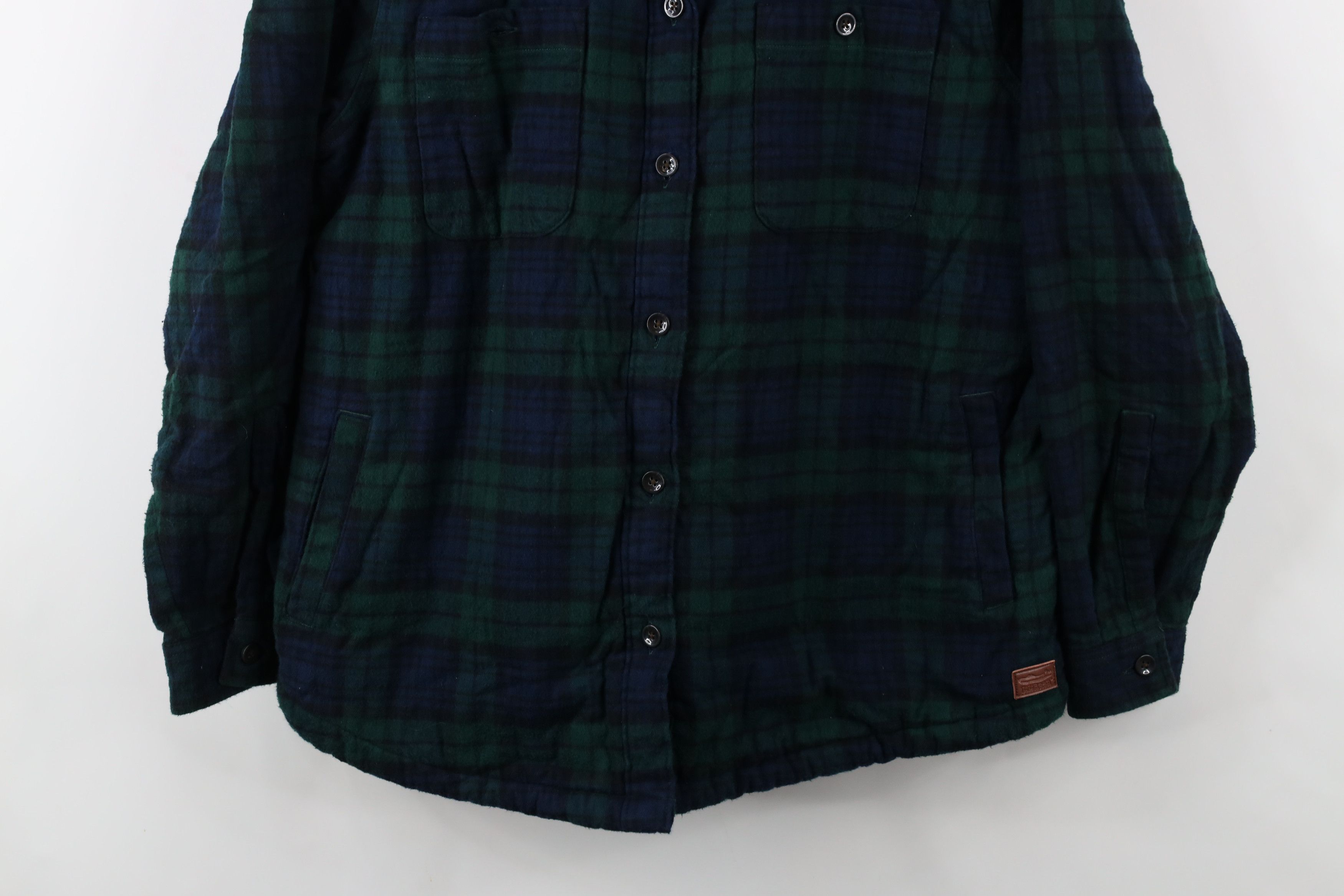 L.L. Bean × Vintage Vintage LL Bean Fit Fleece Lined Flannel Shirt Jacket Plaid Size L / US 10 / IT 46 - 3 Thumbnail