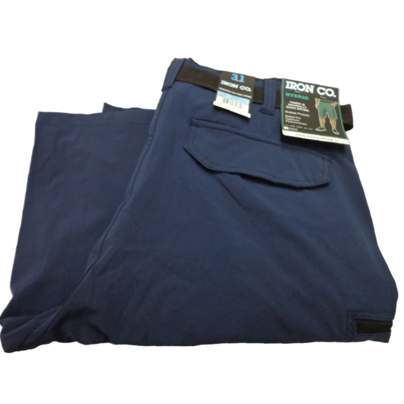 Vintage IRON CO. Hybrid Shorts Belted Varsity Blue 31 NEW Men Regular Blue 92% Polyester 8% Spandex Belted Hybrid Shorts Iron Co. Size US 31 - 1 Thumbnail