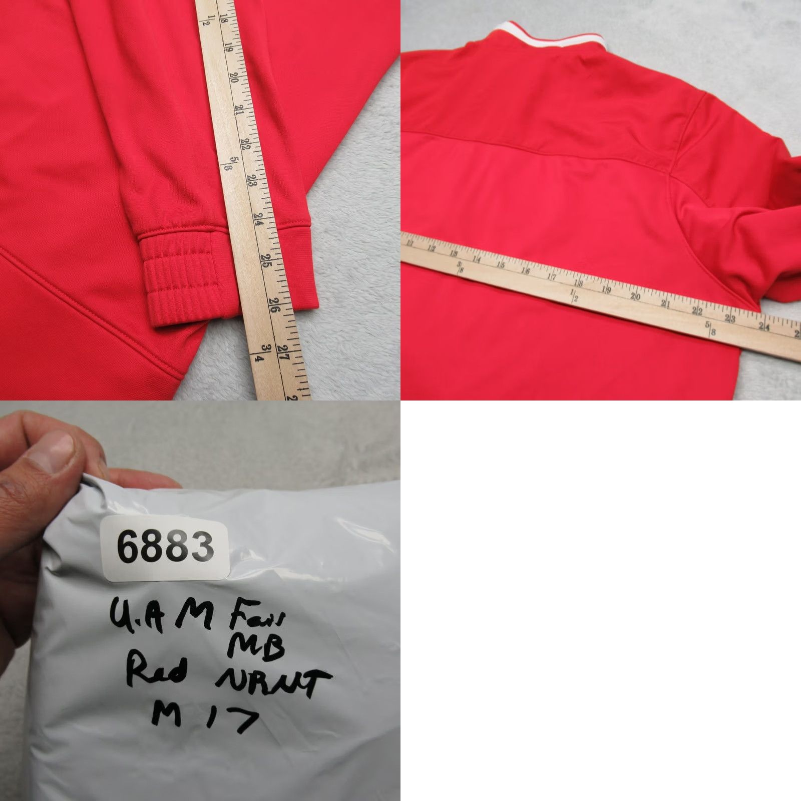 Under Armour VINTAGE Under Armour Jacket Mens Large Red Full Zip All Season Gear Athletic Logo Size US L / EU 52-54 / 3 - 10 Thumbnail