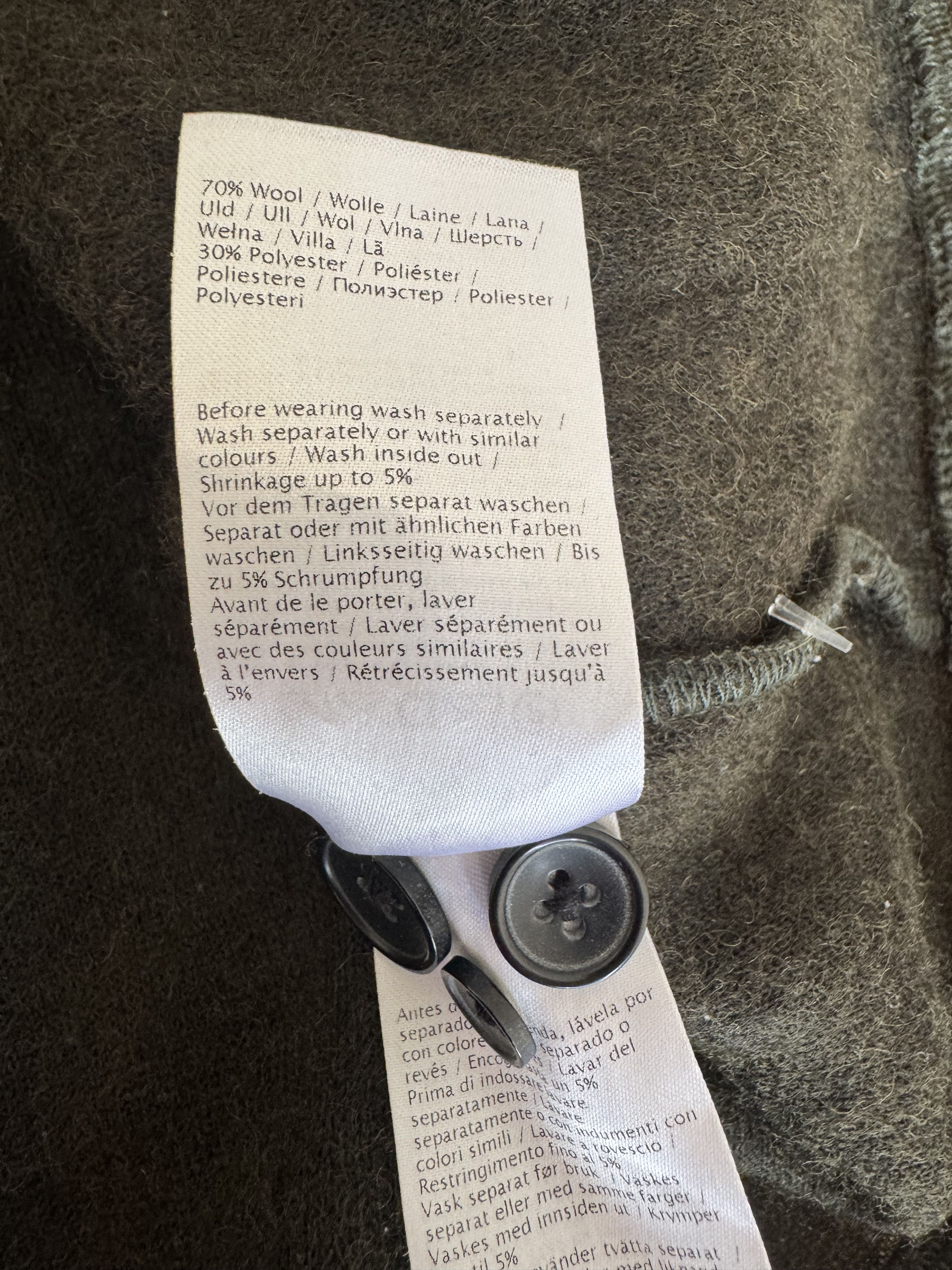 Anerkjendt Anerkjendt AKOSCAR Wool Double Pocket Overshirt Chore Coat Size US M / EU 48-50 / 2 - 7 Thumbnail