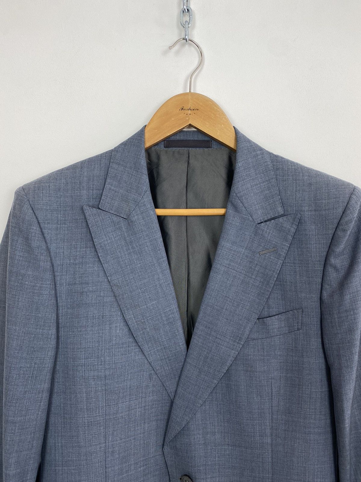 Yves Saint Laurent Yves Saint Laurent Suit Set Pants + Vest + Jacket Blue dress Size 50R - 16 Thumbnail