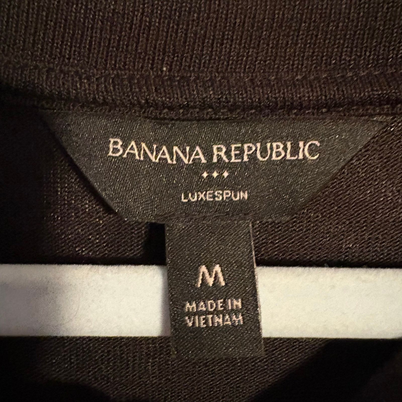 Banana Republic Banana Republic Luxespun Black Long Sleeve Pleated Shoulder Size M / US 6-8 / IT 42-44 - 6 Thumbnail