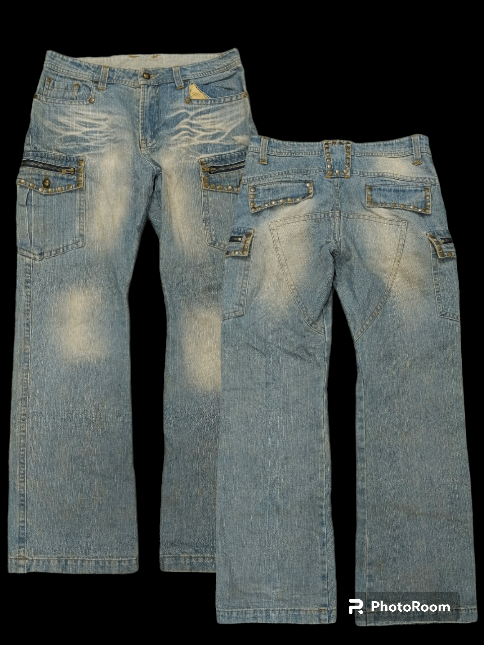 FLARE🔥BUDDHAHOOD CARGO DENIM PANTS