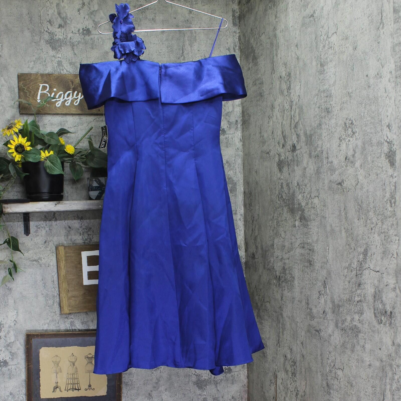 Other Nwt Alex Evenings Sleeve Midi Dress Bright Royal Blue 10 Size L / US 10 / IT 46 - 2 Thumbnail