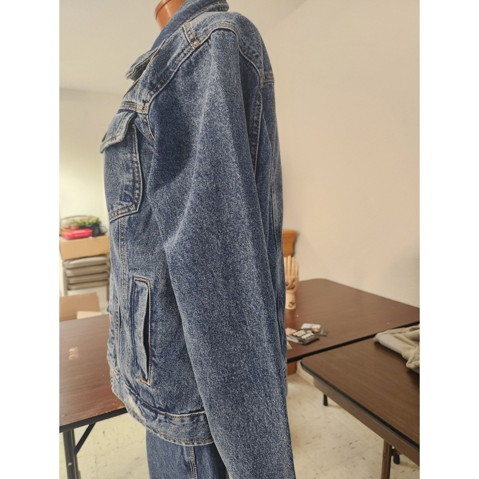 Von Dutch New Von Dutch Denim Jacket Mens Wings Eye Patch Button Up Size US M / EU 48-50 / 2 - 2 Thumbnail