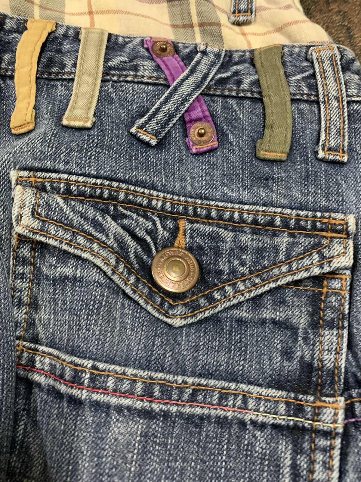 Japanese Brand PUNK DOUBLE WAIST MULTIPOCKET JEANS GOTH OPIUM BONDAGE Size US 29 - 10 Thumbnail
