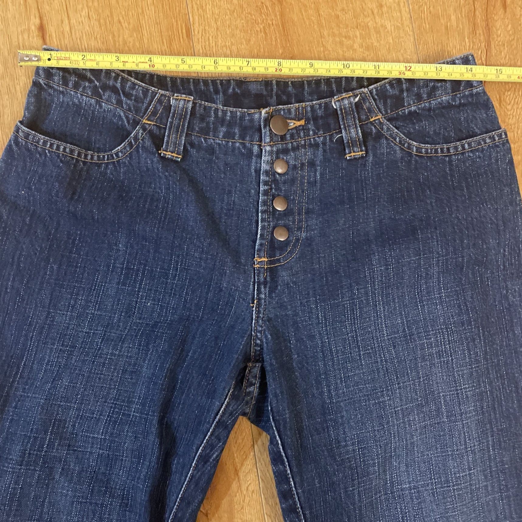 Old Navy VINTAGE Old Navy Jeans Bootcut Denim 29x30 Size 4 Dark Wash Snap Front 90s Y2K Womens Size 27" / US 4 / IT 40 - 3 Thumbnail
